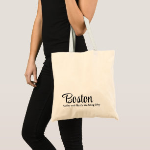 Tote Bag Mariage de destination personnalisée Bienvenue à B