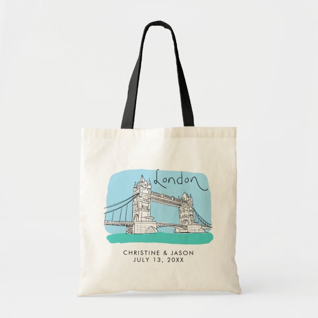 Tote Bag Mariage de Londres Bienvenue (Devant)