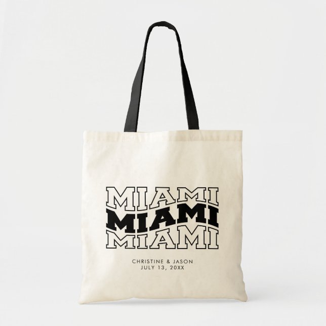 Tote Bag Mariage de Miami Bienvenue Fourre-tout Floride Mar (Devant)
