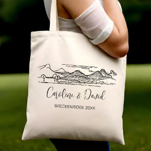 Tote Bag Mariage de montagne Bienvenue Mariage extérieur in