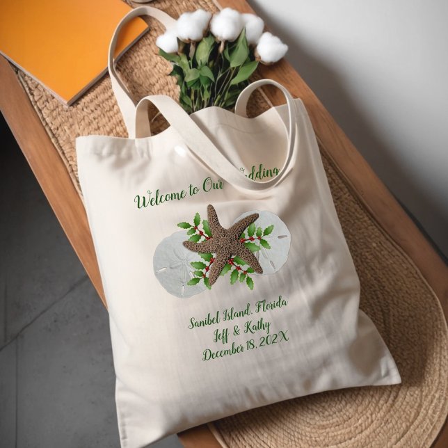 Tote Bag Mariage de Noël Tropical Island Beach (Créateur téléchargé)