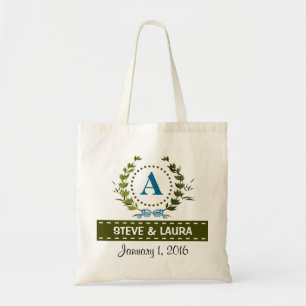 Tote Bag Mariage de serres d'ivoire avec Monogramme A