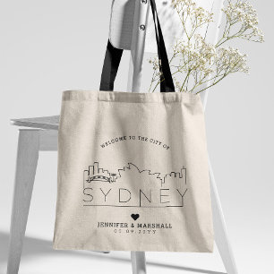 Tote Bag Mariage de Sydney Australie Ligne Skyline Déco S
