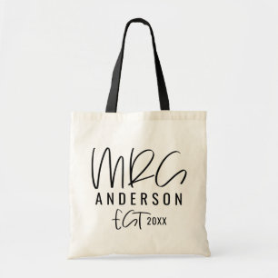 Tote Bag Mariage de typographie de Mme script