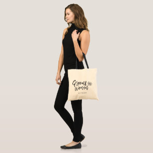 Tote Bag Mariage d'écriture de manuscrit de GroomsWoman  