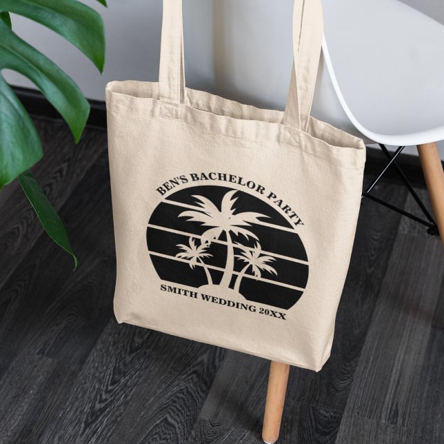 Tote Bag Mariage d'île de Bachelor Party Plage Garçons d'ho (Créateur téléchargé)