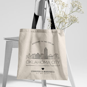 Tote Bag Mariage d'Oklahoma City Skyline stylisée