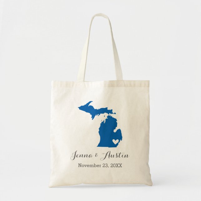 Tote Bag Mariage du Michigan Bienvenue (Devant)