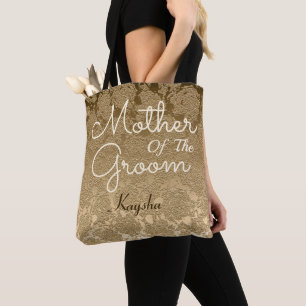 Tote Bag Mariage Élégant Or Mère De La Salle