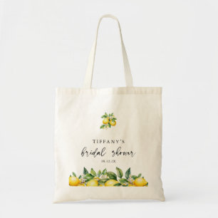 Tote Bag Mariage Estival Moderne au Citron et aux Agrumes