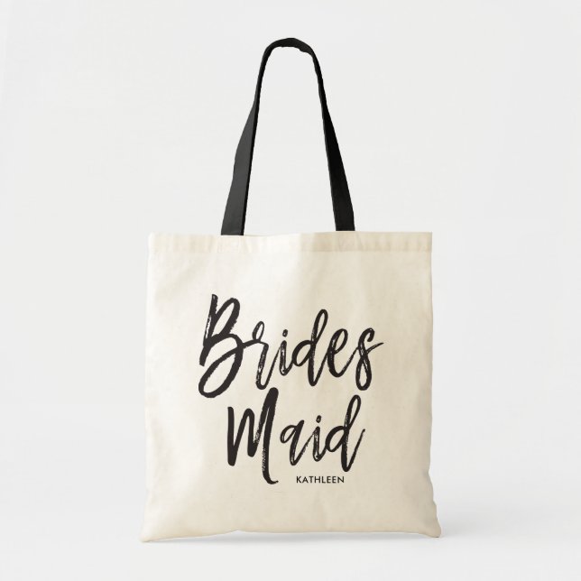 Tote Bag Mariage fait sur commande de style de manuscrit (Devant)