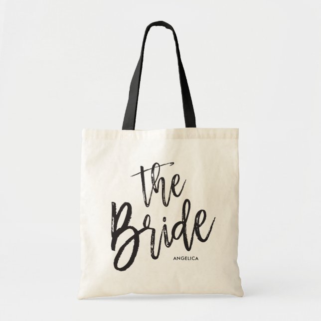 Tote Bag Mariage fait sur commande de style de manuscrit de (Devant)