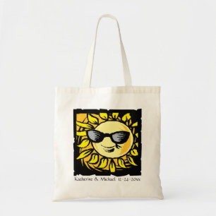 Tote Bag Mariage fait sur commande de Sun de hanche de