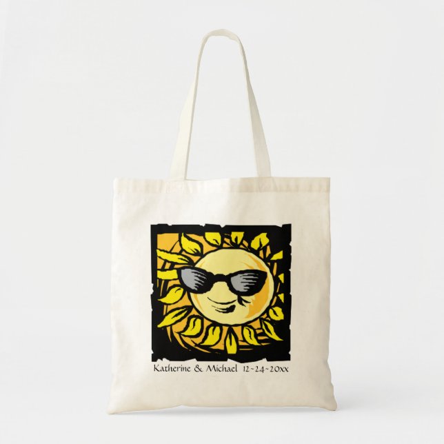Tote Bag Mariage fait sur commande de Sun de hanche de (Devant)