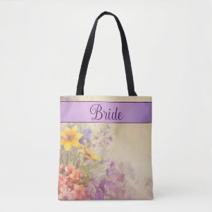 Tote Bag Mariage Fleur sauvage romantique