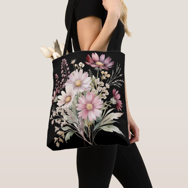 Tote Bag Mariage Floral Printanier  (De près)