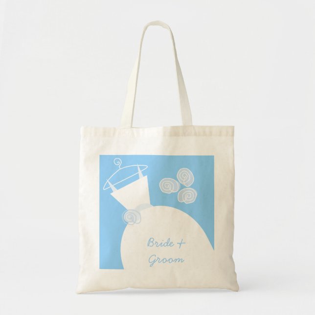 Tote Bag Mariage Gown Blue 'Bride and Groom' (Devant)