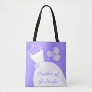 Tote Bag Mariage Gown Purple Mère Mariée partout