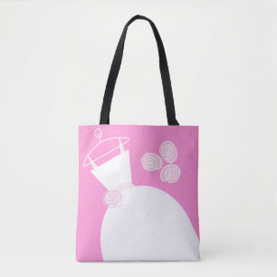 Tote Bag Mariage Gown rose mère mariée retour texte