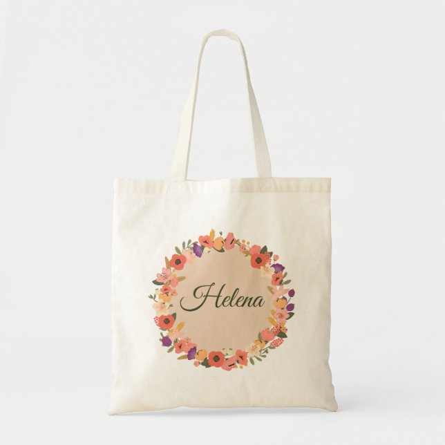 Tote Bag Mariage/Journée de mariage dans le jardin floral (Devant)