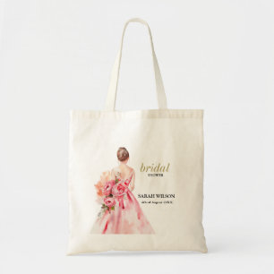 Tote Bag Mariage minimaliste exquis avec aquarelle pour la 