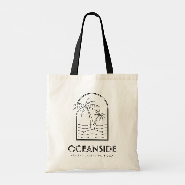 Tote Bag Mariage Océanside Week-end Destination Mariage (Dos)