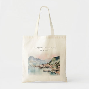 Tote Bag Mariage Paysage Aquarelle Kauai Hawaï