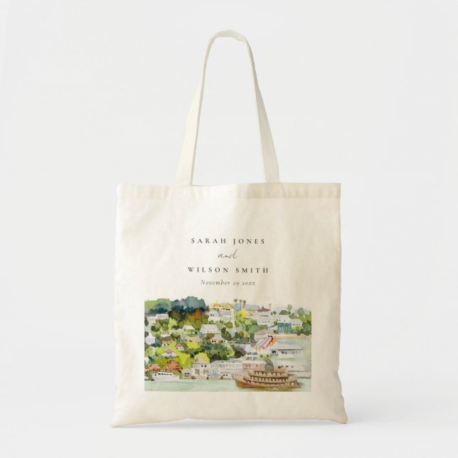 Tote Bag Mariage paysager Elegant River Cruise Country (Devant)