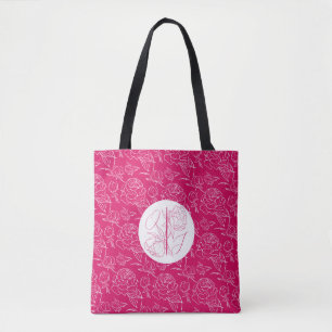 Tote Bag Mariage Peony Elegance
