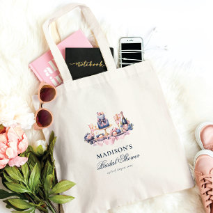 Tote Bag Mariage Personnalisé Aquarelle Fête de Mariage
