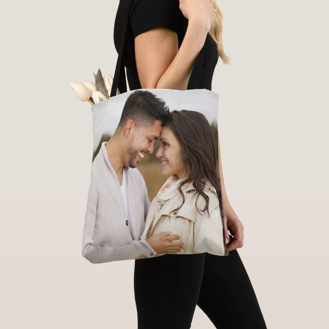 Tote Bag Mariage personnalisé avec photo personnalisée de l (De près)