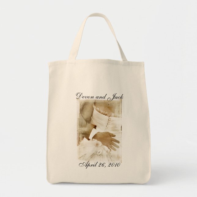 Tote Bag Mariage personnalisé/sac fourre-tout nuptiale (Devant)