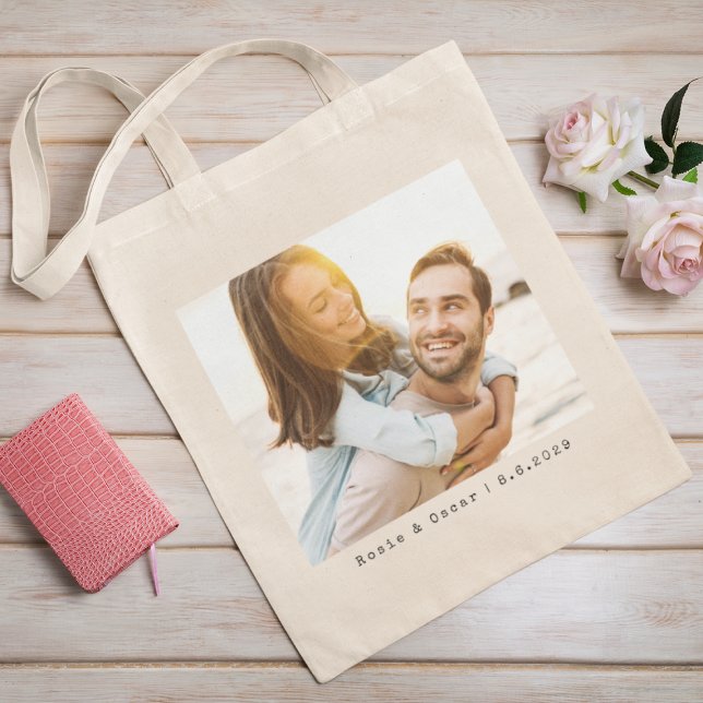 Tote Bag Mariage Photo Couple Nouveau marié (Créateur téléchargé)