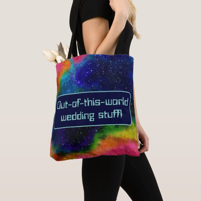 Tote Bag Mariage Sci-Fi Galactique (De près)