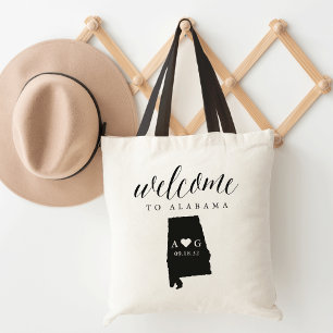 Tote Bag Mariage Silhouette d'Etat Bienvenue Fourre-tout