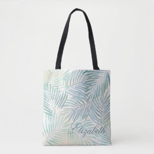 Tote Bag Mariage sur la plage de sable et de palmiers