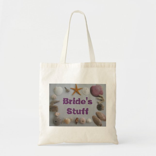 Tote Bag Mariage sur la plage/Stuff de mariée (Devant)