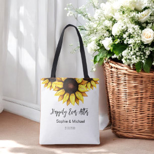 Tote Bag Mariage Tournesol Heureux À Tout Jamais