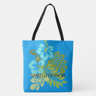 Tote Bag Mariage Tropical Beach Maid d'honneur nom personna