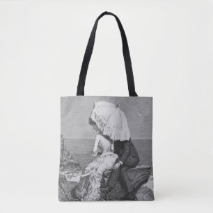 Tote Bag Mariage Vintage, Jeunes Mariés au Bord de la Mer