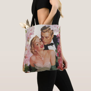 Tote Bag Mariage Vintage, Jeunes Mariés Rétro Mariés