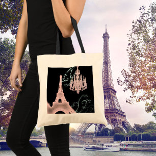 Tote Bag Mariage vintage Paris Tour Eiffel
