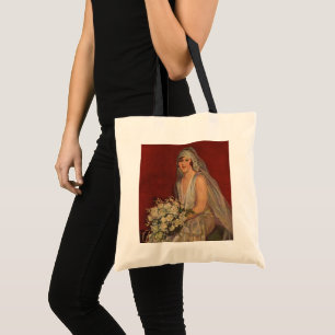 Tote Bag Mariage Vintage, Portrait de Mariée Victorienne
