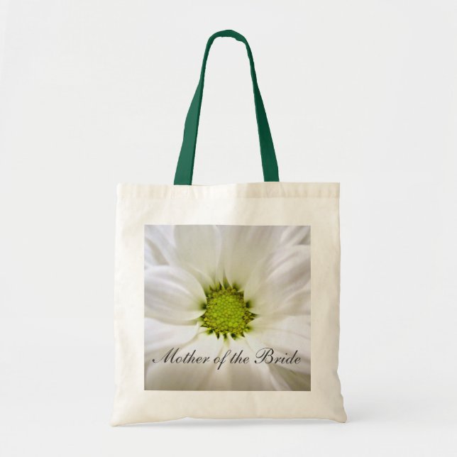 Tote Bag mariages fleurs marguerite blanche (Devant)