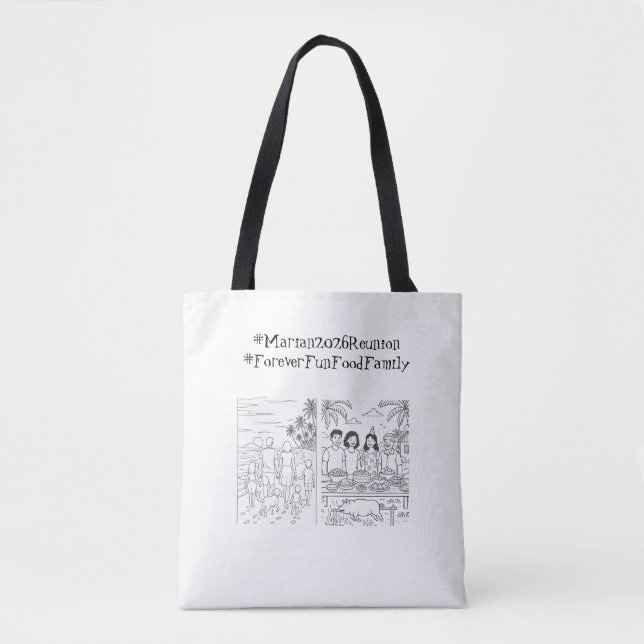 Tote Bag #Marian2026Reunion #ForeverFunFoodFamily (Devant)