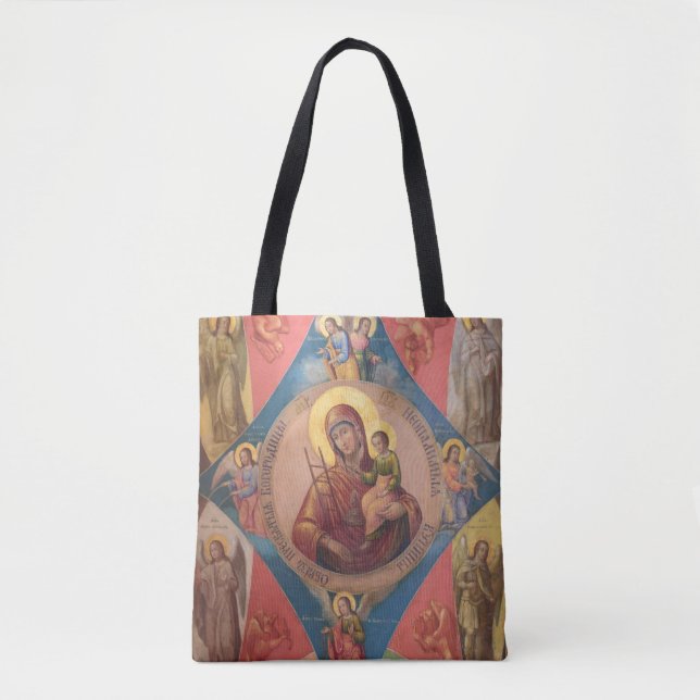 Tote Bag Marie, Jésus et les Anges (Devant)