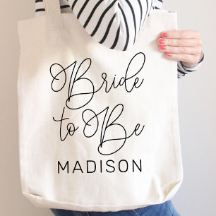 Tote Bag Mariée à être Écriture moderne personnalisée Maria