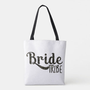 Tote Bag Mariée Black Gold TRIBE Graphique de style rétro