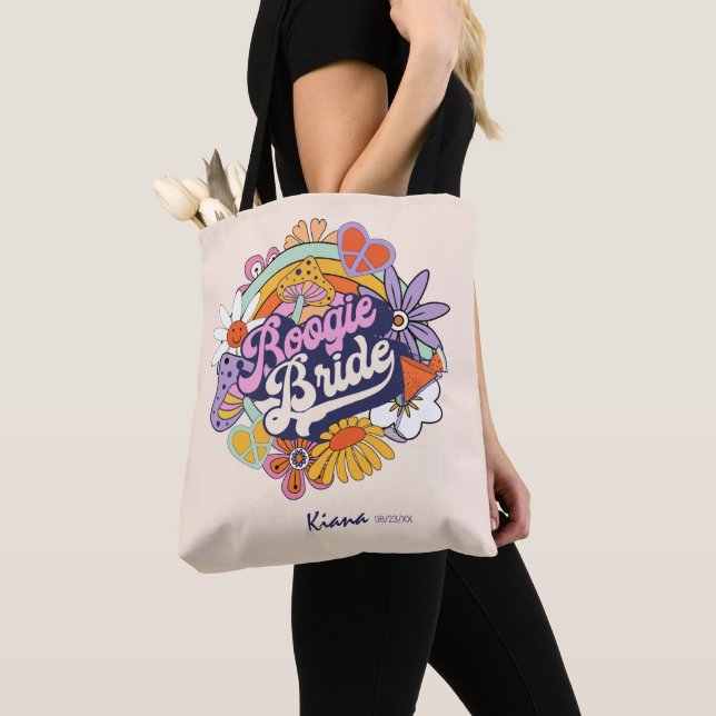Tote Bag Mariée Boogie des Années 70 Groovy ID929 (De près)