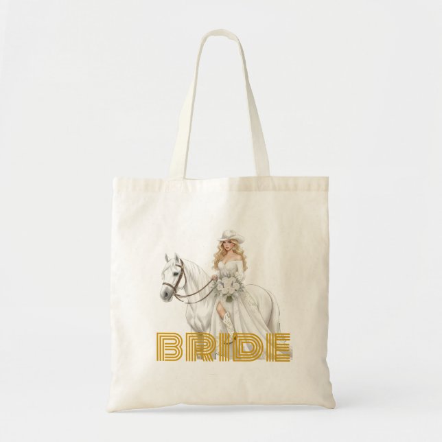 Tote Bag mariée cowgirl (Devant)